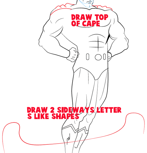 500x520 How To Draw Superman With Easy Step By Step Drawing Tutorial