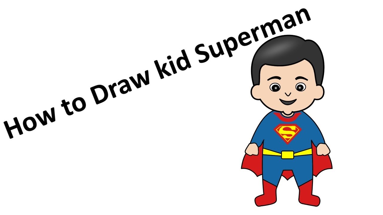 1280x720 Kid Superman Drawing