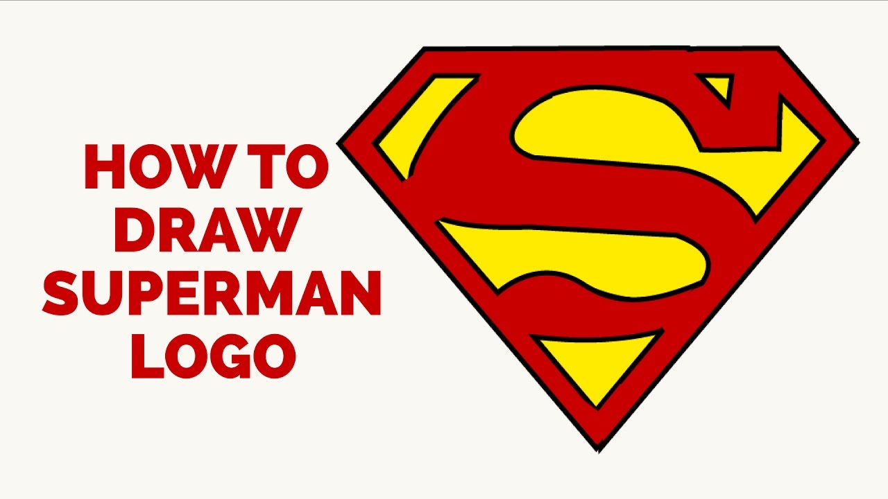 1280x720 How To Draw A Superman Logo In A Few Easy Steps Drawing Tutorial