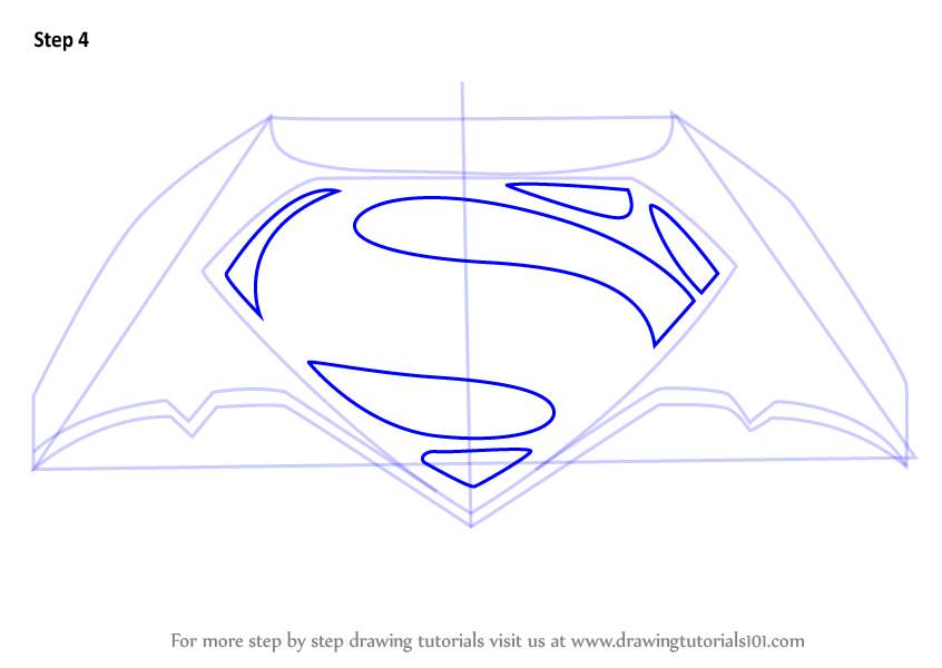 846x600 Learn How To Draw Batman V Superman Logo (Batman V Superman Dawn