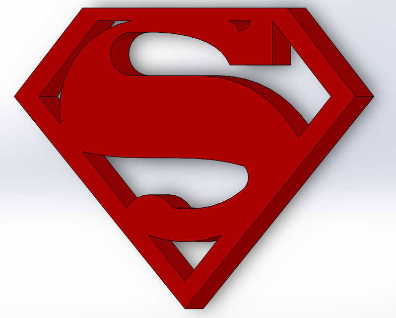 798x640 Superman Logo 3d Cad Model Library Grabcad
