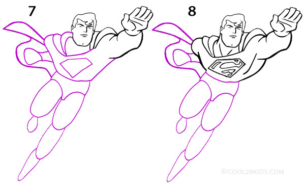 600x361 How To Draw Superman (Step By Step Pictures) Cool2bkids