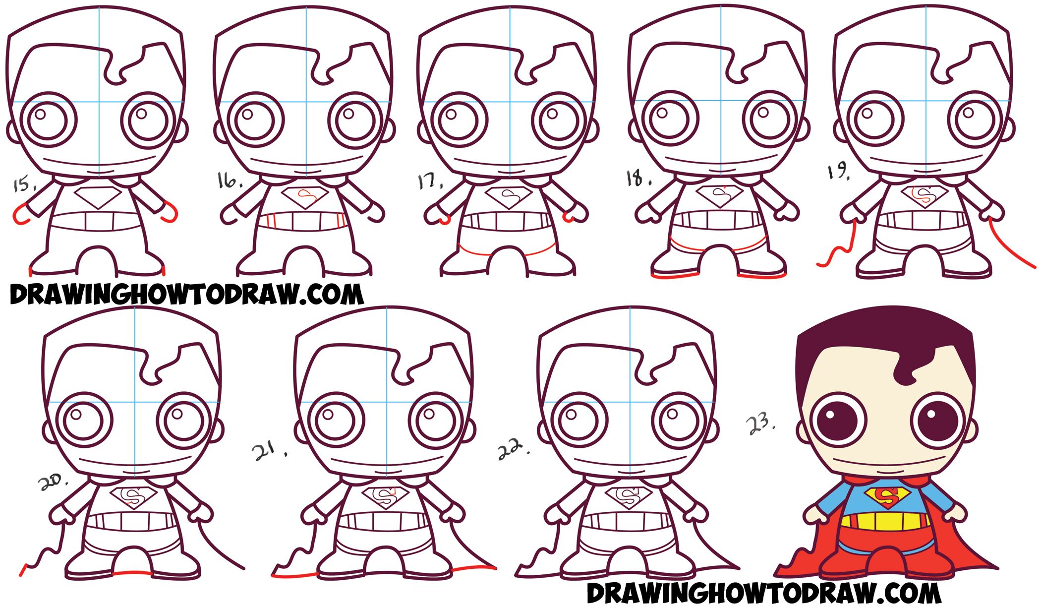 2100x1224 Learn How To Draw Cute Chibi Baby Kawaii Superman From Dc Comics