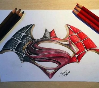 406x360 Dibujos De Batman Vs Superman Faciles Lluvia