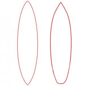 302x302 How To Draw A Surfboard, Draw Surfboards Step 3 Art (Drawing