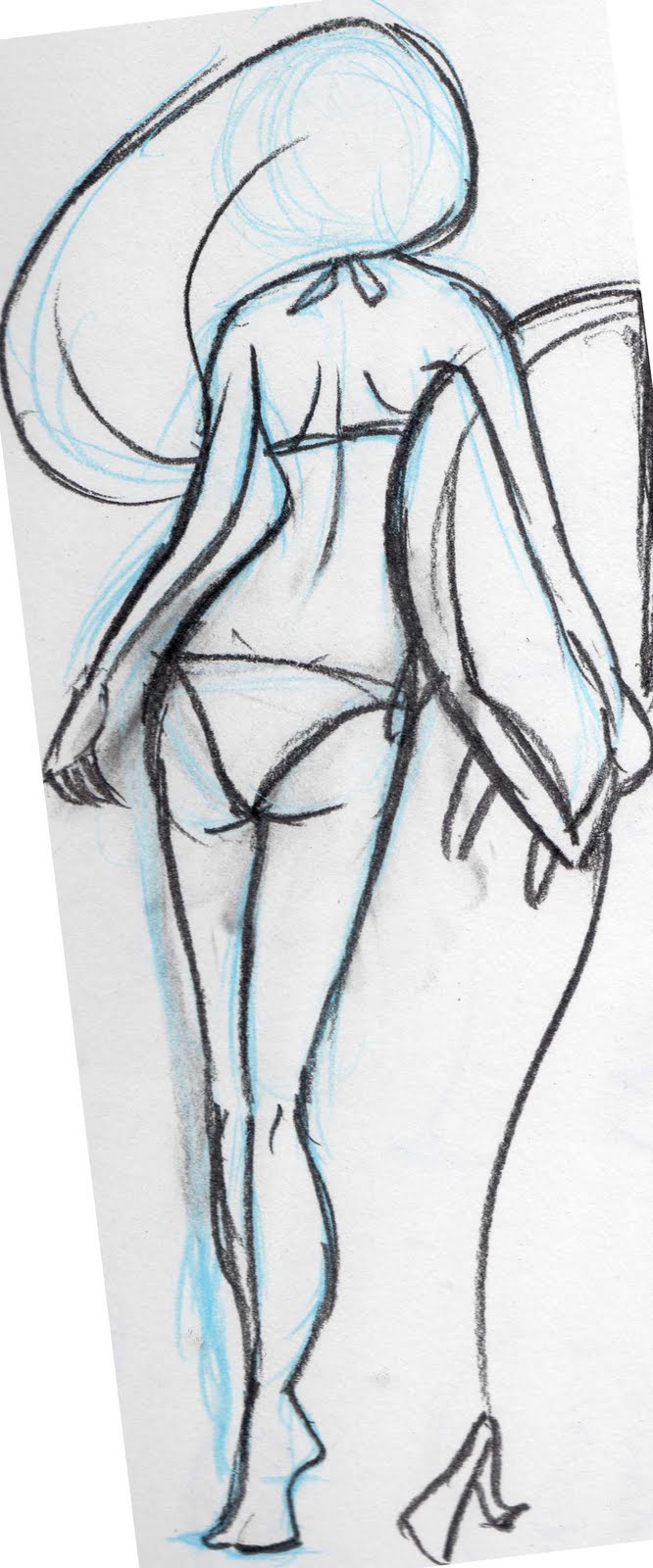 666x1600 Surfer Girl Fashion Drawings