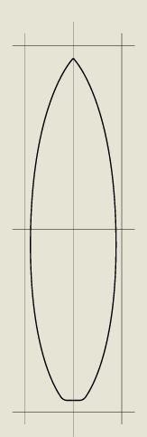 163x483 Surfboard Pattern. Use The Printable Outline For Crafts, Creating