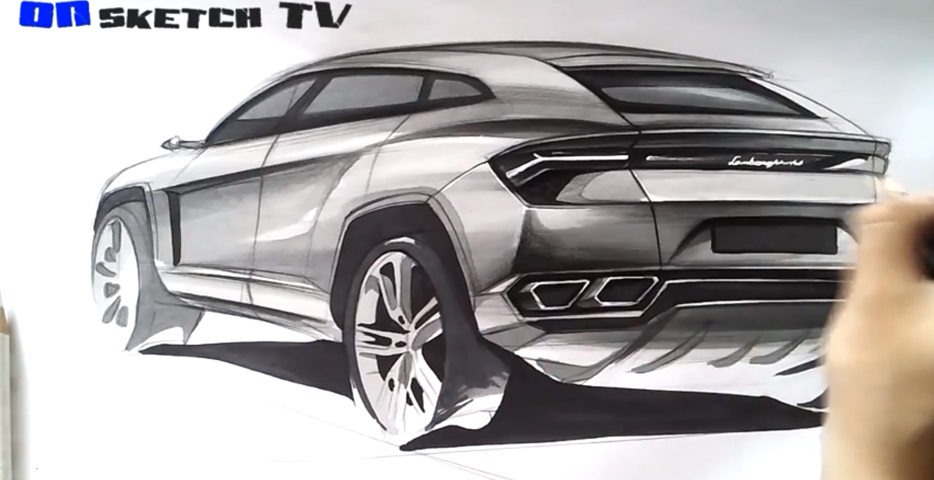 1916x985 How To Draw The Lamborghini Urus Suv