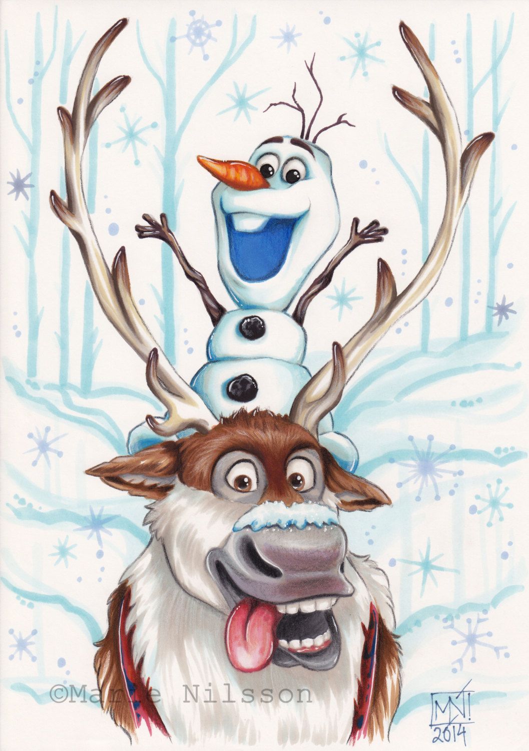 1057x1500 Drawing Frozen Sven