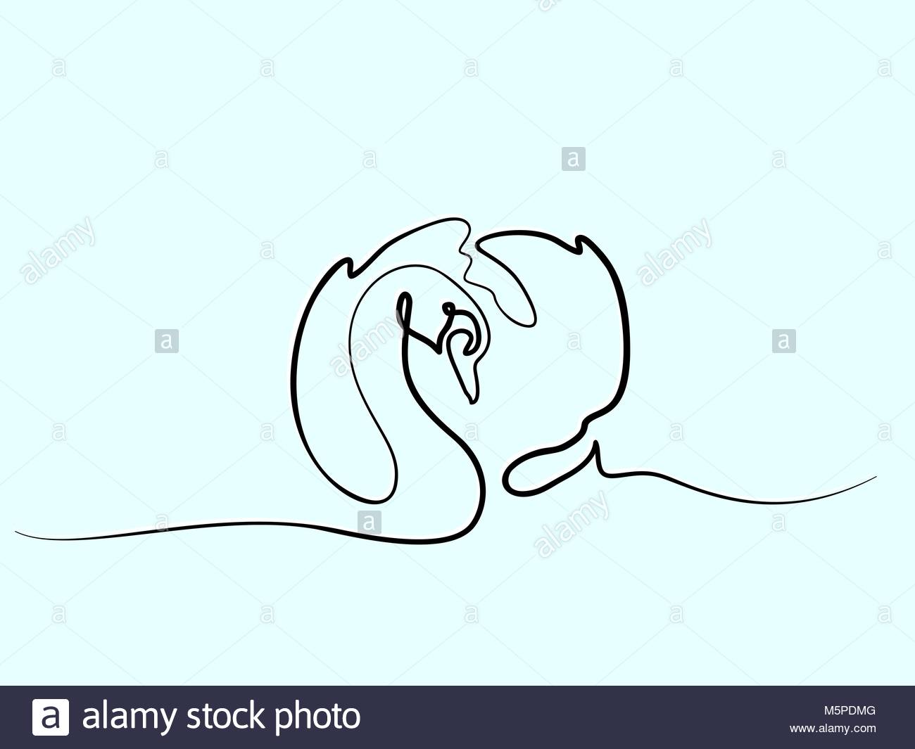 1300x1065 Swan Logo One Line Drawing Stock Vector Art Amp Illustration, Vector