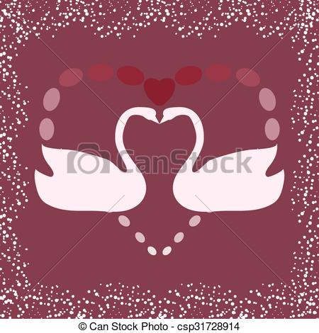 450x470 Swan Symbol Of Love Heart Silhouette Romantic Vintage Pink