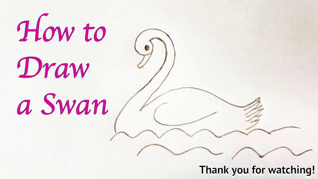 1280x720 Drawing For Kids How To Draw A Swan