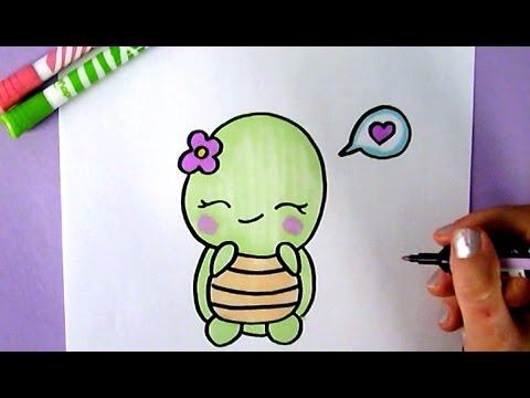 480x360 How To Draw A Sweet And Cute Turtle
