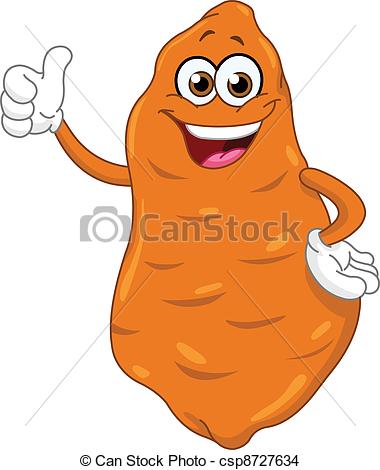 380x470 Cartoon Sweet Potato Eps Vector