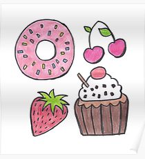 210x230 Sweets Drawing Posters Redbubble