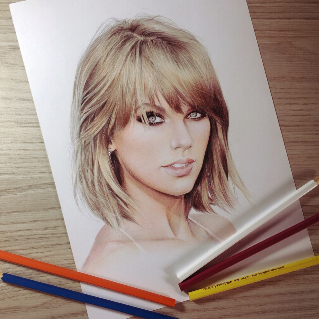 1024x1024 Pencil Drawing Taylor Swift (April 2018)