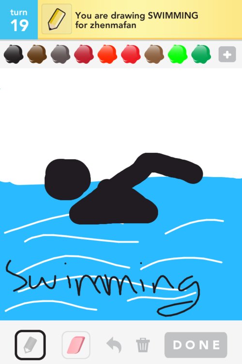 500x750 Swimming Drawings