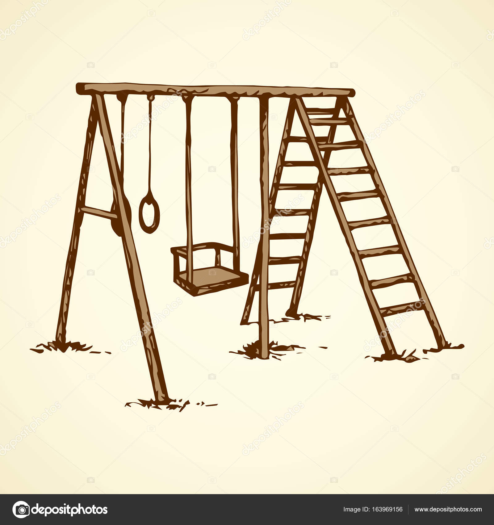 1600x1700 Vector Drawing. Playground Stock Vector Marinka