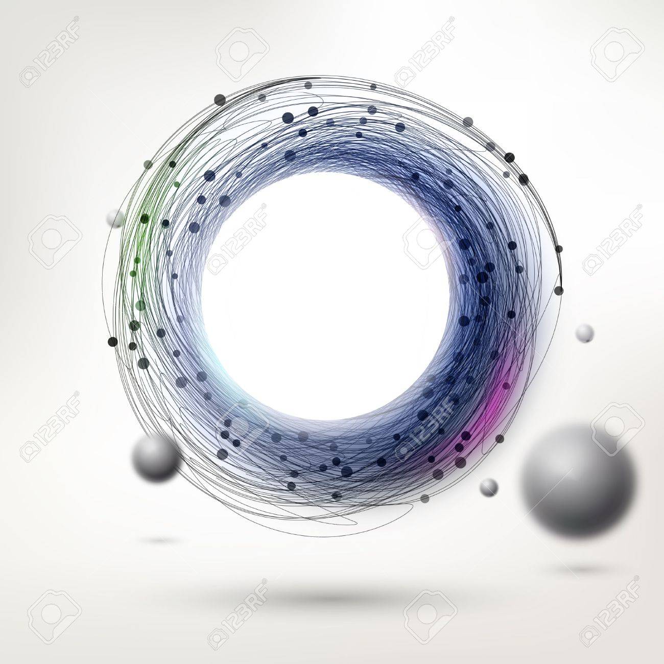 1300x1300 Hand Drawing Swirl Drawing Label With Particles. Abstract Vector