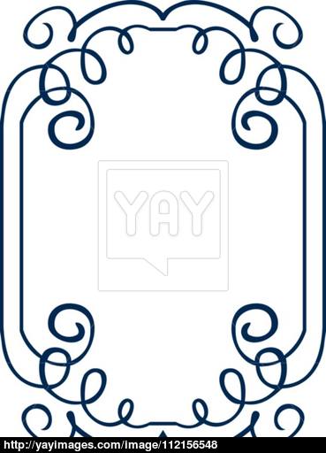 369x512 Vector Frame With Swirls. Drawing Hands Vector