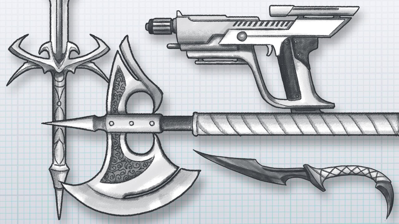 1280x720 How To Design Awesome Weapons! Draw Your Own Guns, Swords, Axes