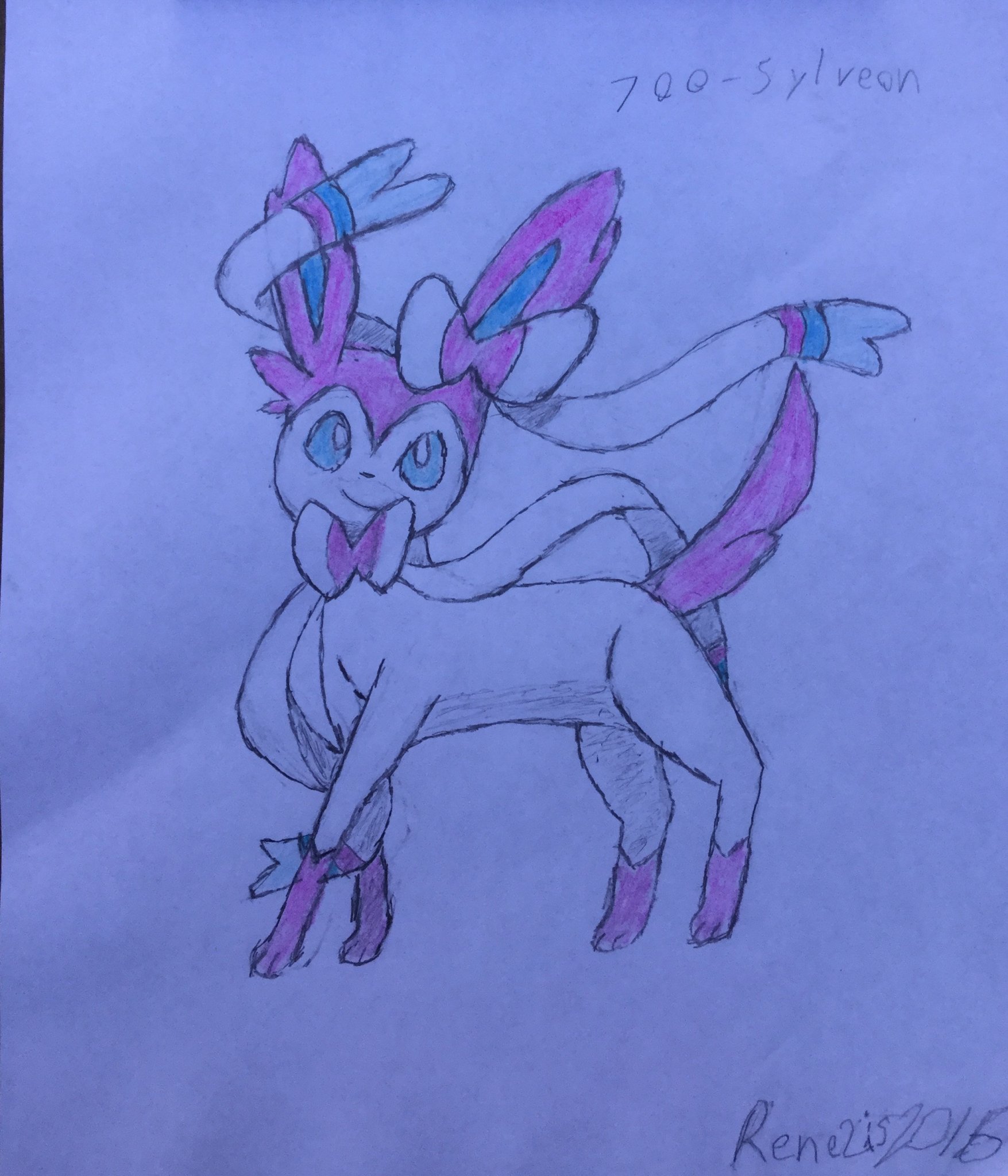 1755x2048 Sylveon Drawing
