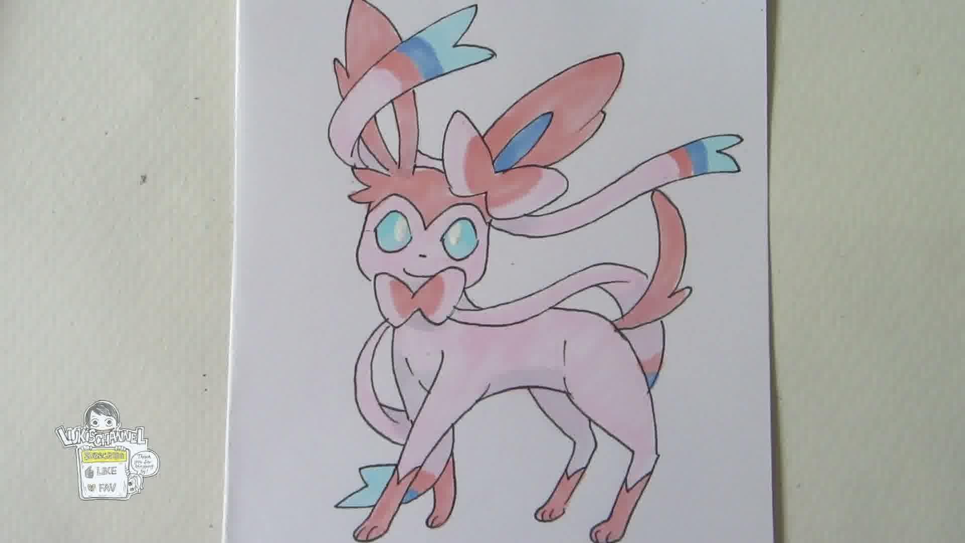 1920x1080 Tutorial] How To Draw Sylveon From Pokemon X Y
