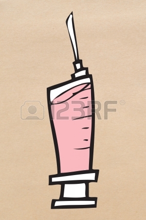 300x450 Syringe And Needle Drawing Stock Photo, Picture And Royalty Free