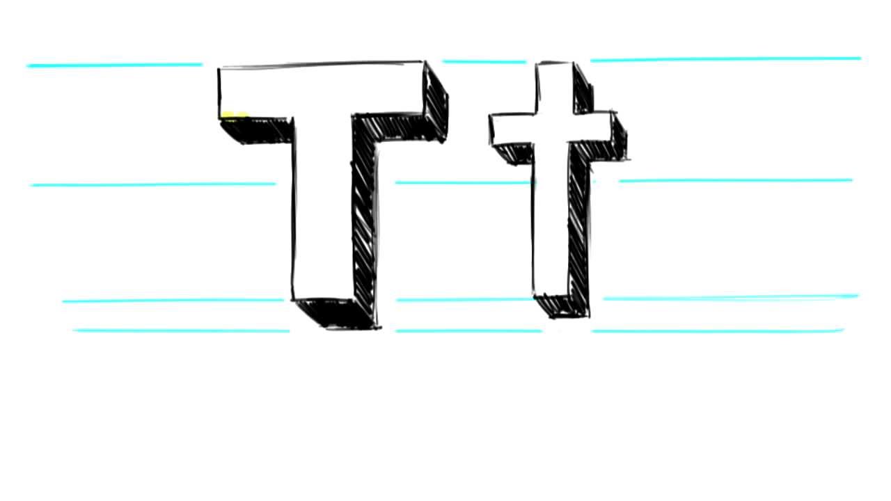1280x720 How To Draw 3d Letters T