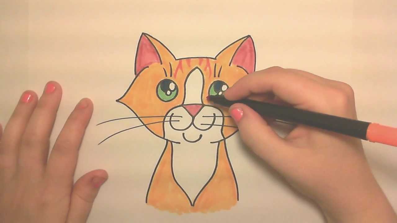 1280x720 Learn To Draw A Cute Orange Tabby Cat Face