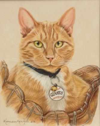 334x422 Cats, Pets, Tabby, Drawing Colored Pencil Portrait Art Cats