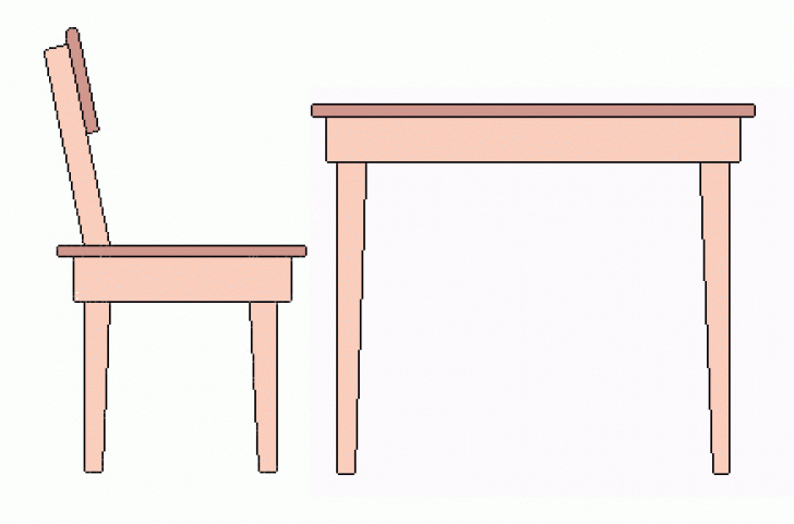 728x481 Table And Chairs Drawing Modern Home Design