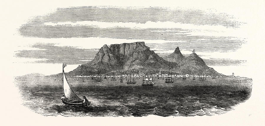 900x427 Table Bay And Table Mountain, Cape Of Good Hope Drawing By English