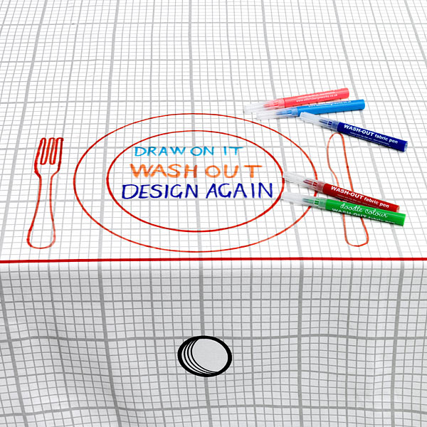 600x600 Doodle Tablecloth Is A Drawing Friendly Cover Spread