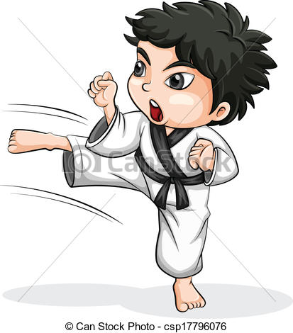 413x470 Illustration Of An Asian Taekwondo Player On A White Vectors