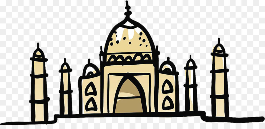900x440 Taj Mahal Cartoon Grave Drawing Illustration