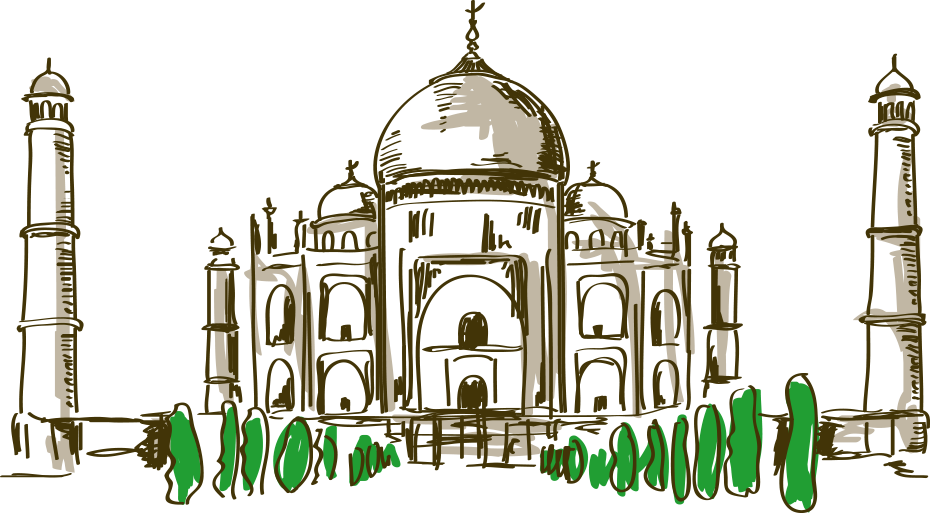 930x513 Taj Mahal Drawing Cartoon
