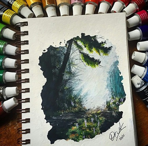 500x496 Adventure, Art, Artistic, Beauty, Draw, Drawing, Forest, Love