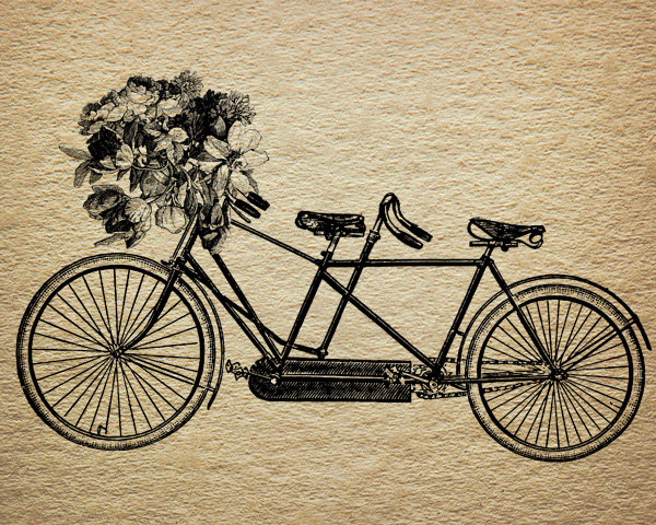 600x480 Tandem Bicycle Flower Bouquet Victorian By Downloadinspiration