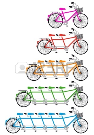 315x450 Wedding Set, Bride And Groom On Tandem Bicycle, Graphic Design
