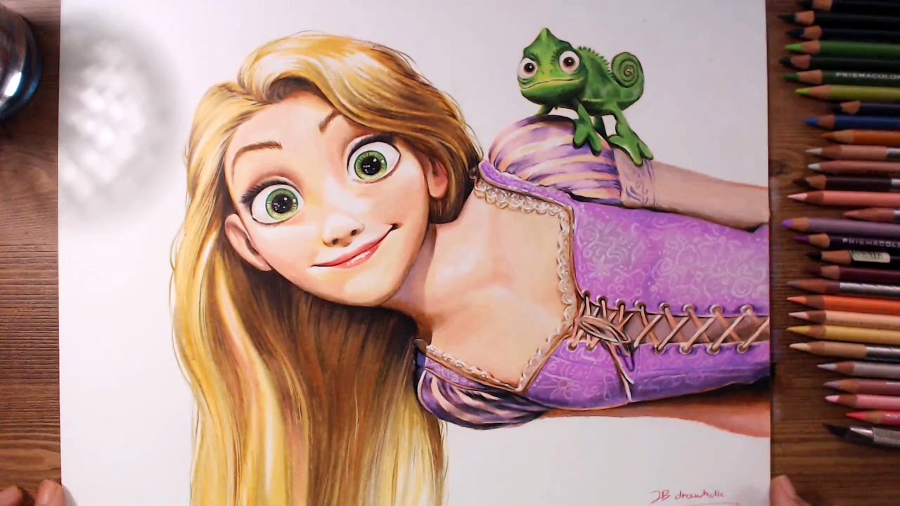 1280x720 Rapunzel And Pascal (Tangled)