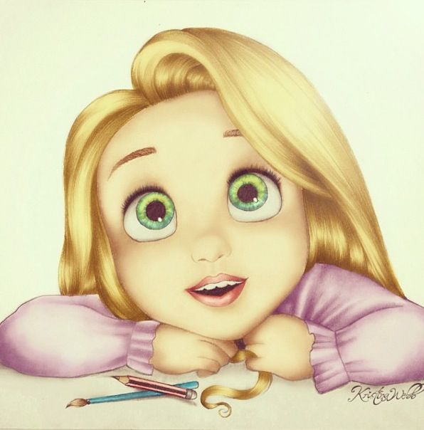 596x604 Tangled Rapunzel Baby Drawing