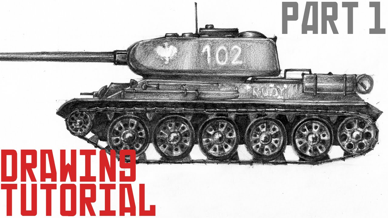 1280x720 How To Draw Tank T 34