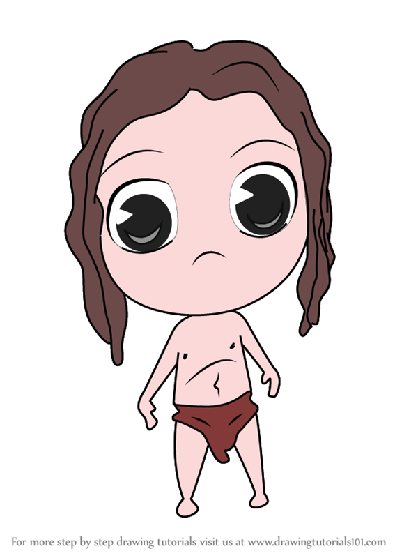 567x800 Learn How To Draw Chibi Tarzan (Chibi Characters) Step By Step