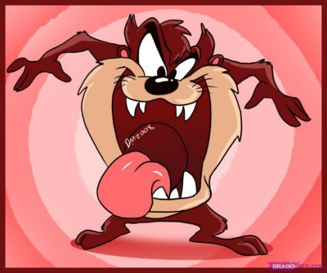 477x399 Tasmanian  Devil  Cartoon pictures how To Draw Taz
