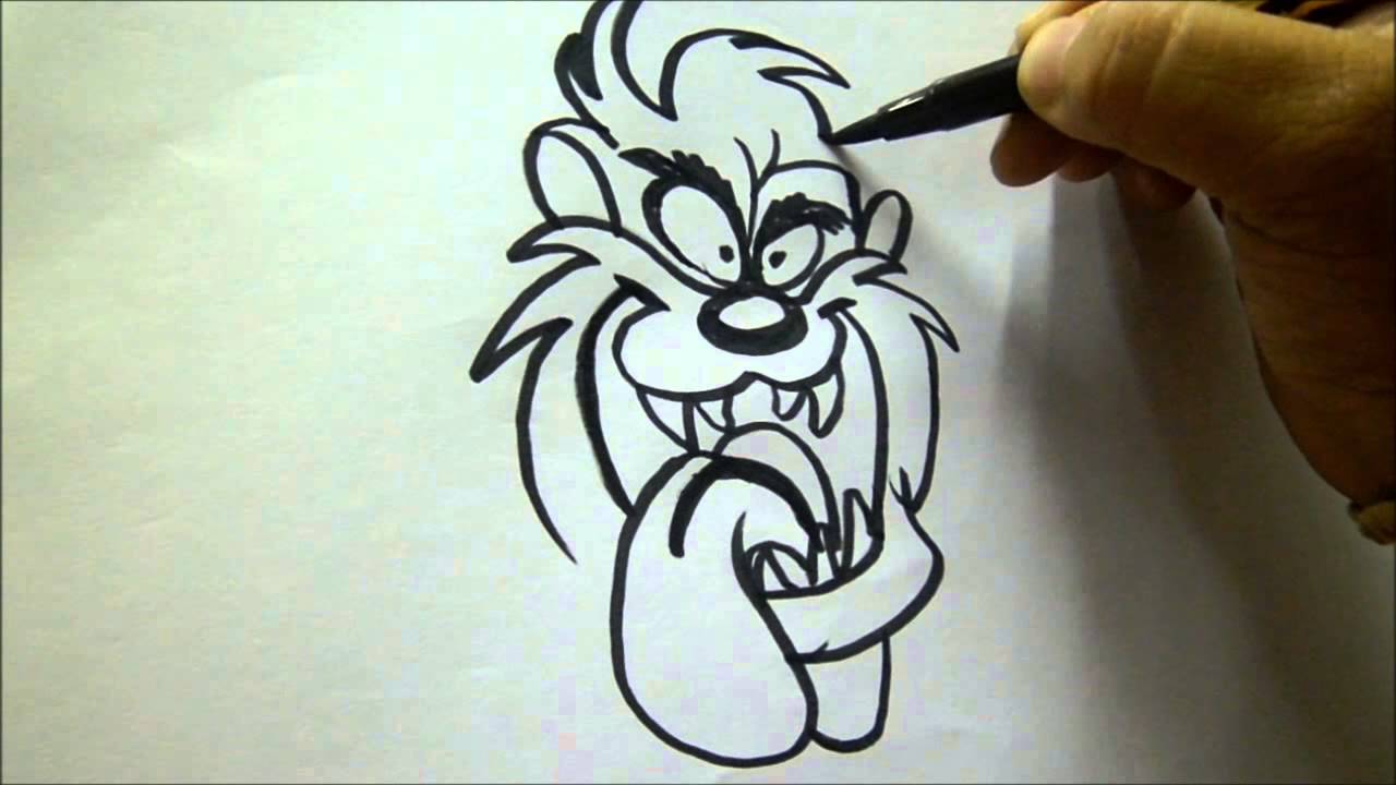 1280x720 How To Draw Tasmanian Devil By Shareah Mokhtar