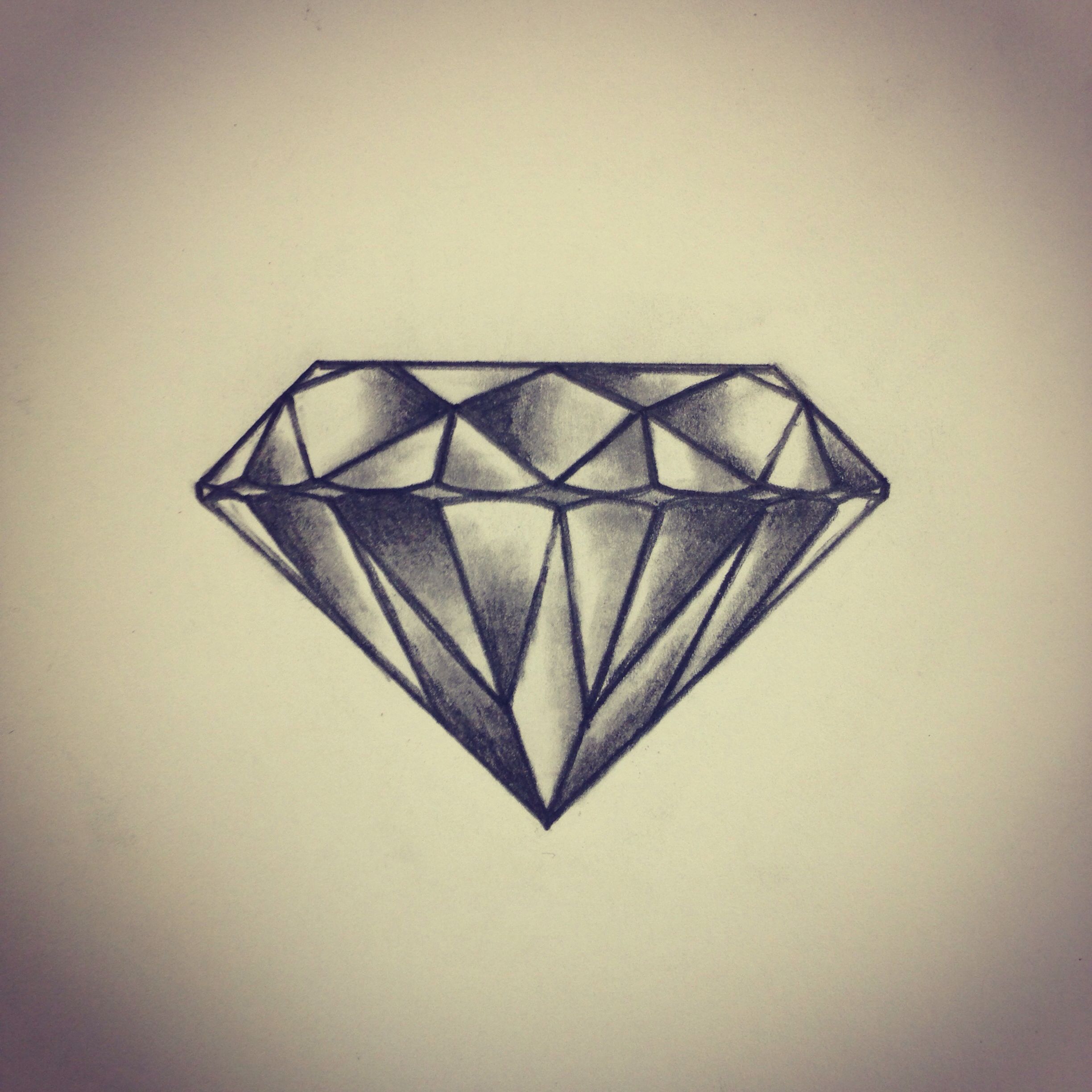 2448x2448 Diamond Tattoo Sketch Drawing By
