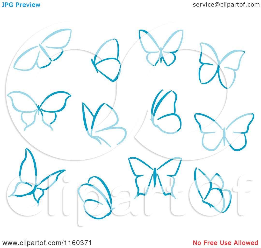 1080x1024 Simple Drawings Of Butterflies Clipart Of Simple Blue Tattoo