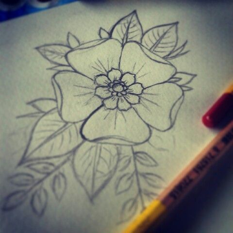 Tattoo Flower Drawing at GetDrawings | Free download