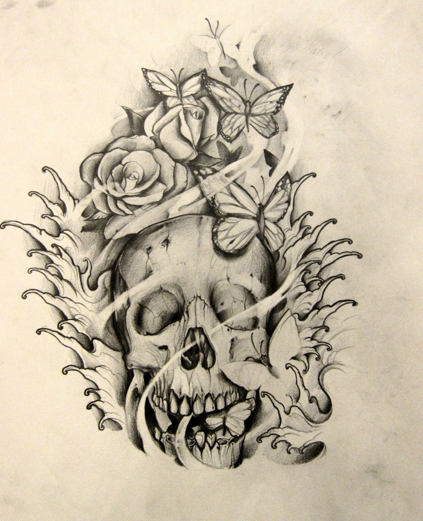 831x1024 Water Splash Skull Tattoo Sketch Best Tattoo Designs